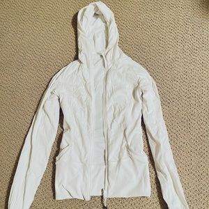 White Lululemon Hooded Define Jacket